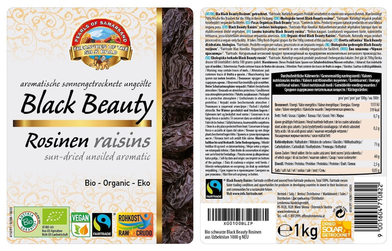 Bio Fairtrade Black Beauty Rosinen